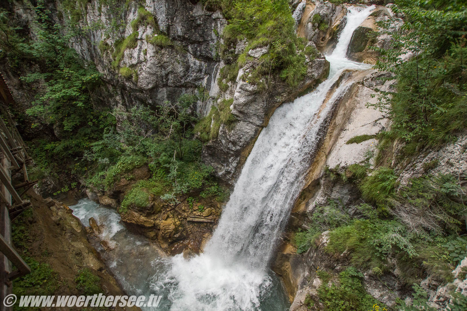 großer Wasserfall in der Tscheppaschlucht